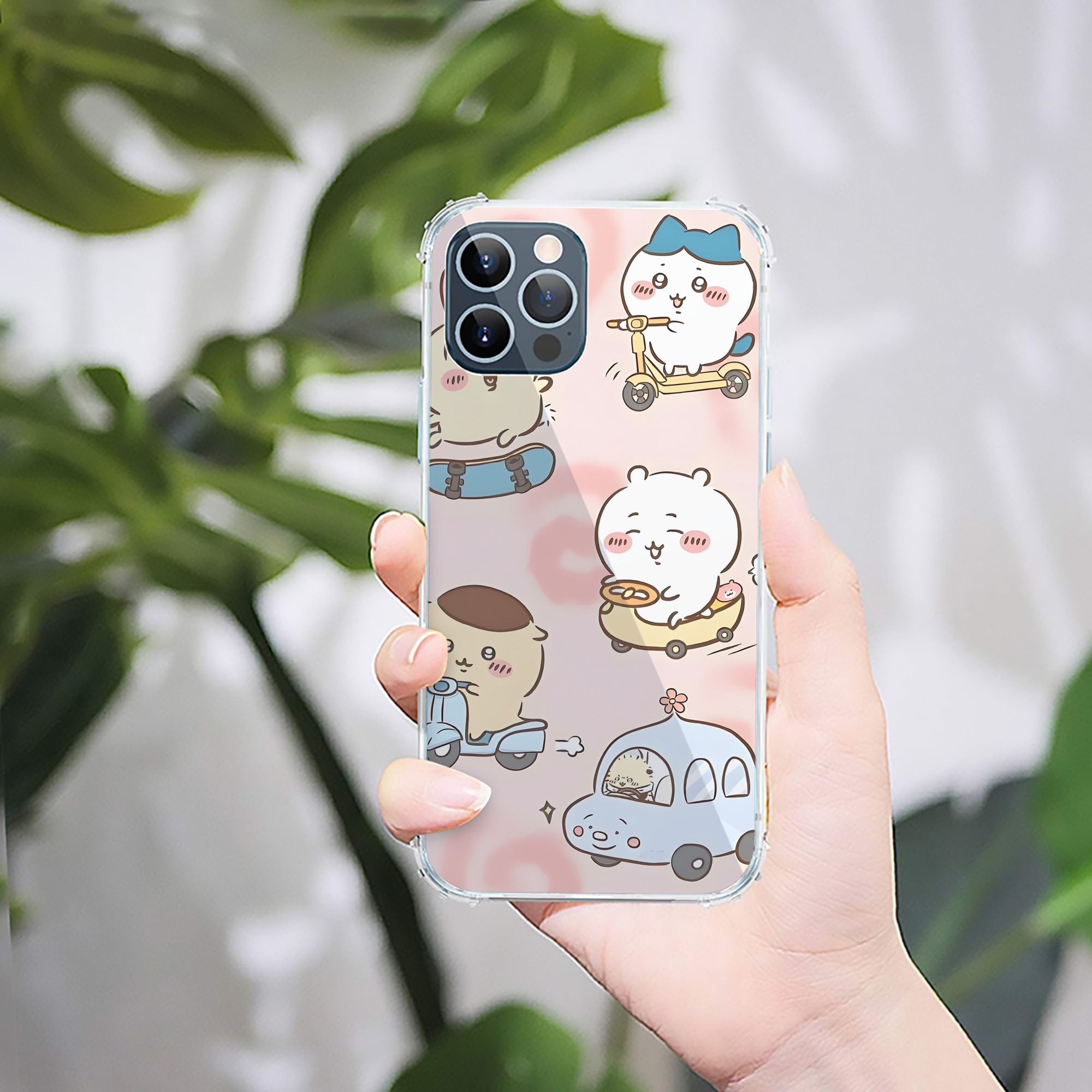 （画像用） ちいかわ Chii-kawa 【iPhone 12シリーズ対応】透明スマホケース（クリアソフトケース）